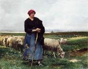 unknow artist Sheepherder and Sheep 199 oil painting on canvas